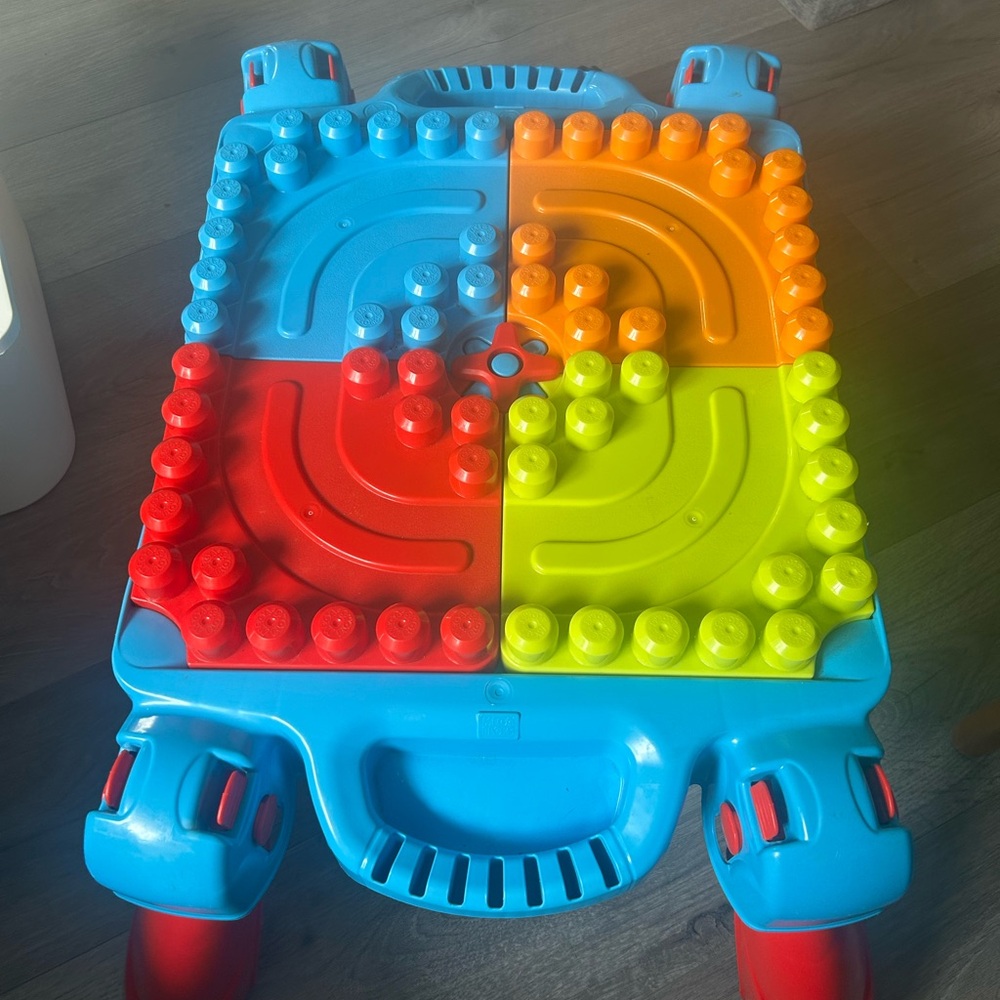 Vibrant Building Block Table with Storage